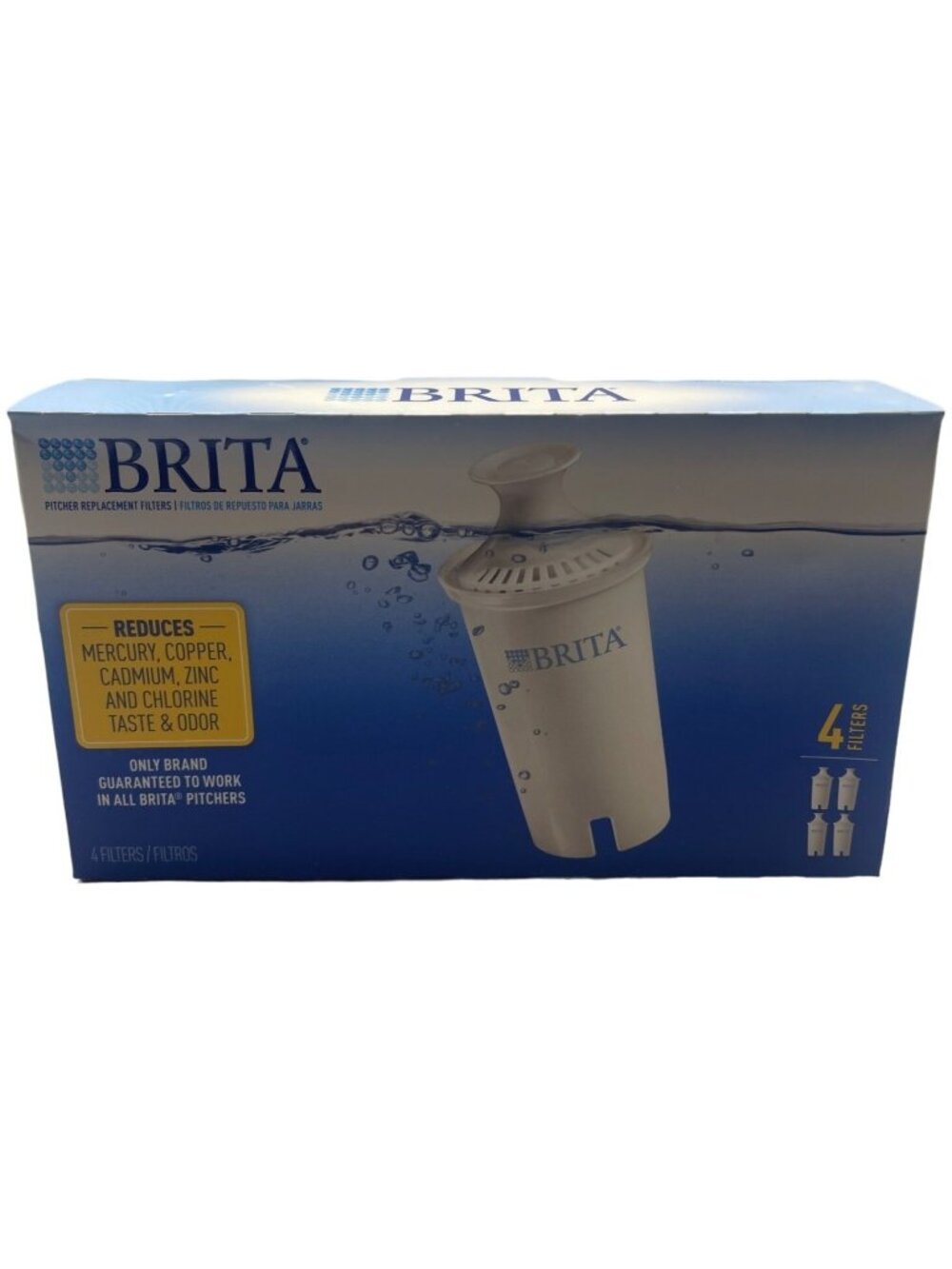 Brita pitcher replacement filters set of 4 works in all brita pitchers READ NEW
